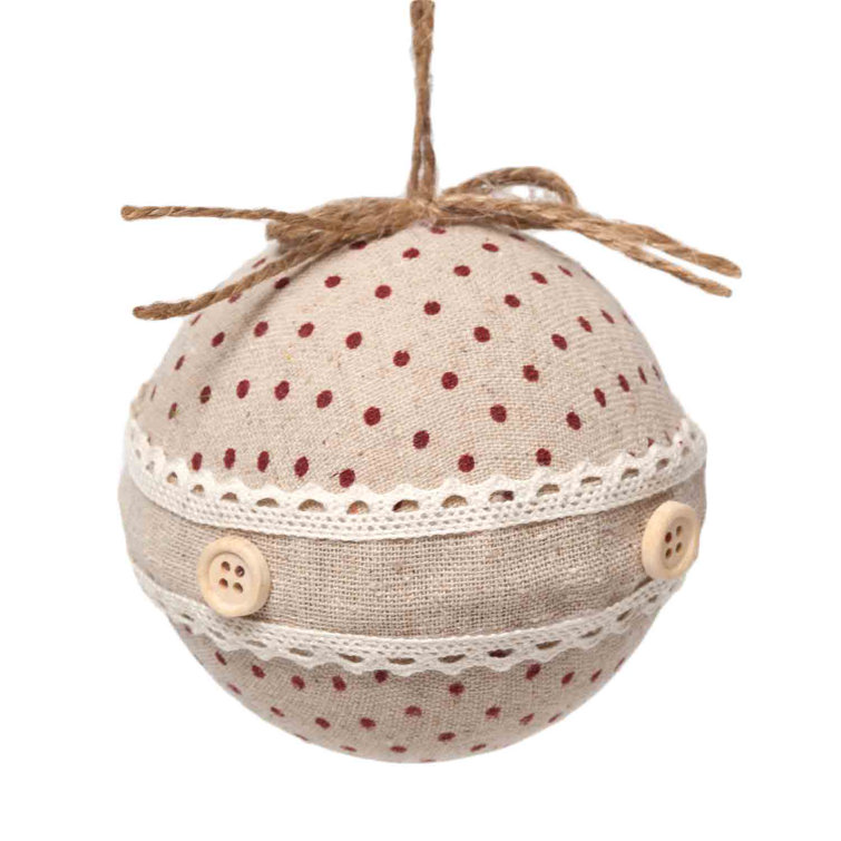 ZiaBella Fabric Ball Ornament Wayfair